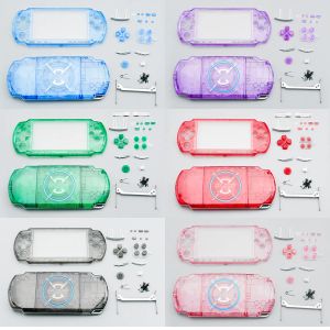 Accessori Cancella colorata di ricambio colorato Case di copertura per alloggiamento completo per Sony PSP3000 PSP 3000 Game Console con kit bottoni