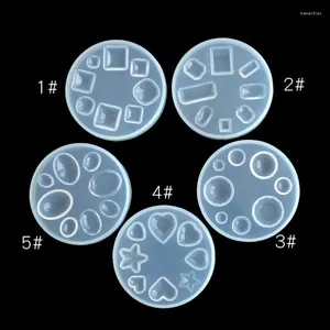Bakning formar diy smycken verktyg silikon mögel rund oval fyrkantig droppe hänge örhänge handgjorda hantverk dekoration epoxi harts