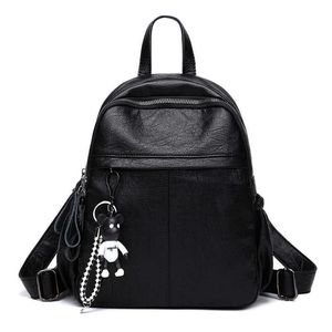 버전 한 Korean Backpack for Women 2024 패션 아카데미 스타일 소프트 작은 레저 여행 가방