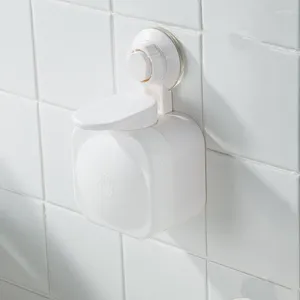 Flytande tvåldispenser 1 st badrum manuell kreativ sugkopp till väggmonterad icke-stansande plast