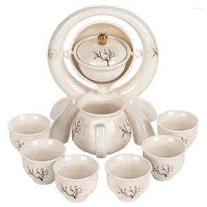 SET DI AFFETTO TEA SET TEA CINESE 360 CAKER CERAMICO ROTARIO INFUSER INFUSER GONGFU POT