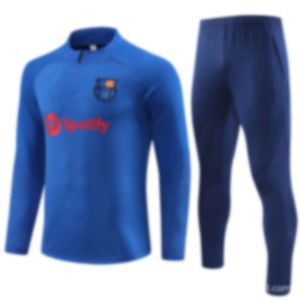 Fußballtrainingshemden Langarm gedruckt Nummer Erwachsener Jungen Set Herbst/Winter FC Barcelona Stadium Outfit