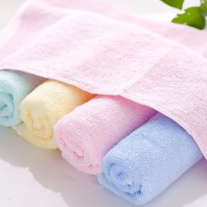 2024 Manufacturers Selling Bamboo Fiber Thickening Small Towel Infant Baby Wipes Pure Color Hand Towel Children Wash Face Towel - for Bamboo