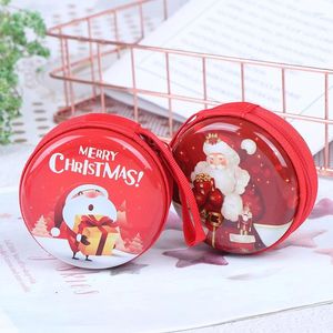 Gift Wrap Xmas Candy Box Christmas Coin Earrings Headphones Mini Tin Sealed Jar Small Storage Baroque Random