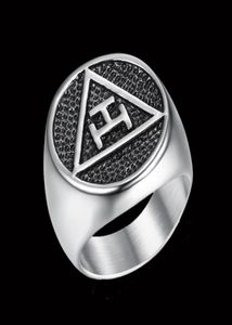 Antique Royal Arch Masonic Mason Rings for Men Women Polished Surfacetrendy 316 Rostfritt stål Klassiskt brevkluster2242831