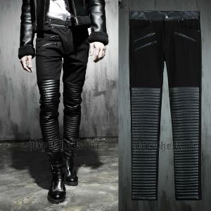 Штаны DJ British Fashion's Men's Casual Ing Star с Iux of Korean Slim Pants Seving Singer Costumes Costumes Bonders