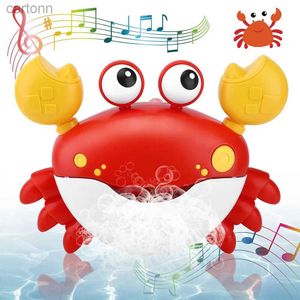 Bath Toys Baby Bath Toys Funny Crab Shaped Bubble with Music Automatic Maker Bathtub Soap Machine Parent Child Toy for Toddlers Kids Gifts 240413