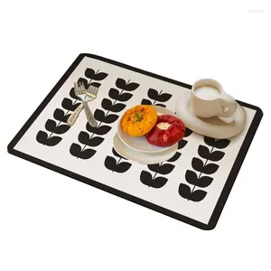 Table Mats Dish Drying Mat Reusable Coffee Cuttable Anti-slip And Waterproof For Bar Kitchen Counter