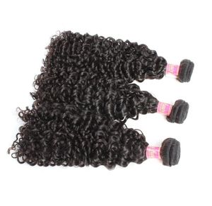 Bellahair 3PCSlot Curly Wave Weaves 100 Malaysian Hair Obebildered Virgin Natural Color Human Wefts6472227