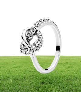 علامة تجارية جديدة 100 925 sterling Silver Knotted Heart Ring for Women Wedding Compling Comply Association Association 999269399579212