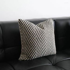 Travesseiro DunxDeco Herringbone Caso de pátio Case clássica geométrica Jacquard Cojines Modern Simple Sofá Cadeira decorativa