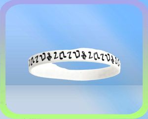 Music Notes Silicone Rubber Wristband Bracelet Elastic Belt Men Women Bracelet Fashion Jewelry Accessories Promotion Gifts 5 Color2019874