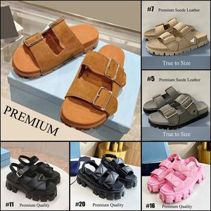 20 Optionen Premium -Qualität Leder/Wildleder Leder Sandalen Frauen Mode Sandalen Pantoffeln Gleits Geschenk für Frauen