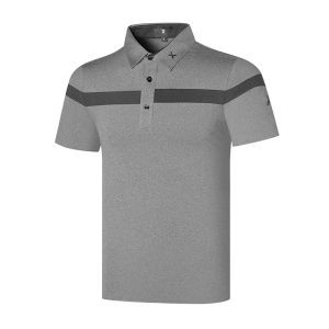 Golfkläder Mäns kortärmad sommar ny andningsbar utomhussportpolo-skjorta T-shirt Topp högkvalitativ hemleverans