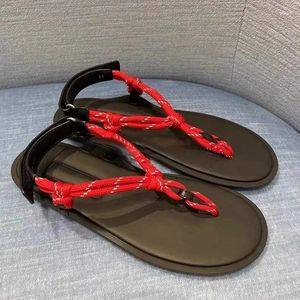 Dress Shoes Sheepskin Rope Thick Soled Magic Stick Herringbone Flip Flop Sandals Clip Toe Lazy Man Versatile Beach Roman