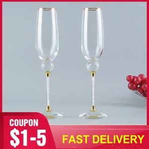 Vinglas med original champagneglas för dryck bröllop valentins dag present pojkvänner