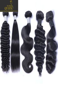 8a Brasilian Vergine Human Hair Weaves 4 fasci dritti Wavekinkycurlydeeploose Wavy peruviano Malaysian Indian Cambdian6253034