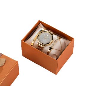 Zonmfei marka zegarek Zegarek Frosted Sky Star Steel Band Watch Watch Set Set Diamond Branslet Watches Combination 3 sztuki Sets5244044