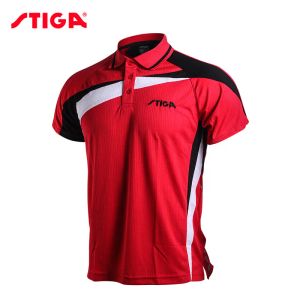 Formalar% 100 Orijinal Stiga Masa Tenis Giysileri Spor Giyim Hızlı Kuru Kısa Kollu Erkekler Gömlek Badminton Sport Forma Tshirt