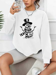 Damen Hoodies Sweatshirts Schneemann Pullover Casual Lose Mode Langarmed Sweatshirt Solid Color Womens Top 240413