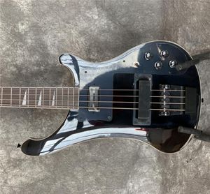 Anpassad högkvalitet Matte Bass Electric Guitar Black Hardware Bra ljudkvalitet Verklig bild Skjutning7092260
