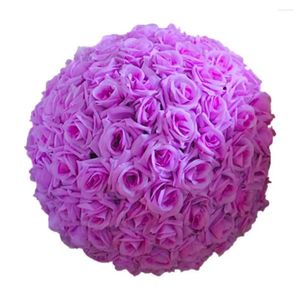 Decorative Flowers Rose Flower Balls Romantic Realistic Blossoms Plastic For Decoration Mariages