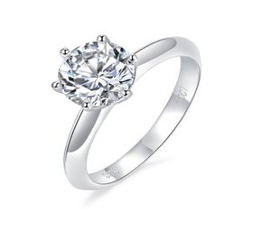 1 carati classico a sei poti moissanite anello femminile anello nuziale sterling 925 regalo di lusso in argento8620667