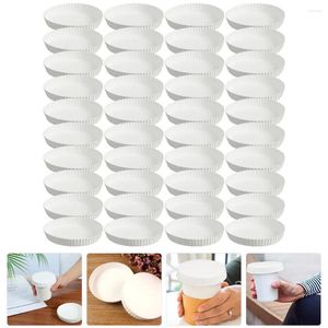 Disposable Cups Straws 150 Pcs Cup Sets Espresso Seagrass Storage Baskets Lids Caps Coffee Travel Trash Can