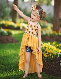 Härlig småbarn baby flickor klänning backless blommor rem rund hals barn casual party bodycon klänningar8278391