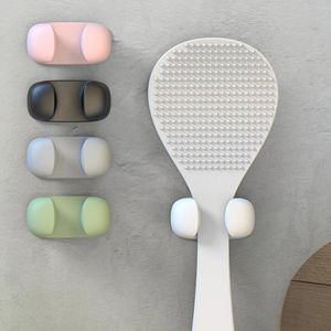 Armazenamento de cozinha 1pcs Silicone Rice Scoop Spoon Spoon Rack Tableware Organizer Utensil