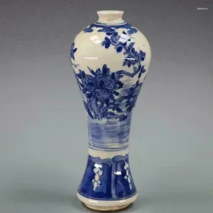 Vasen Chinesische alte Porzellan Vase Blau -Weiß -Muster Mei Flasche