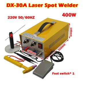 LY DX-30A Handhållen laserfläck svetsare 2 in1 pulsmycken svetsmaskin för guld silver platina 400W