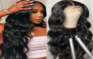 13x6 Body Wave Spets Front Wigs 30inch brasilianska mänskliga hår peruker PRECLED 250 Densitet spets frontala wig6493401