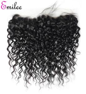 Emilee Water Wave Lace Frontal z włosami dziecięcymi peruwiańskie ludzkie włosy nieramiczne wątek 134 Frontal Closure3425051