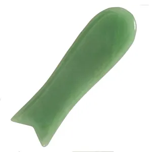 装飾的な置物Feng Shui Natural Jade Green Dongling Gua Sha Board HealingSTO3431