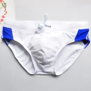 Men's Swimwear Low-waist Swimming Trunks Quick Dry Low Waist Briefs For Water Sports Surfing Bathing Anti-exposure Slim