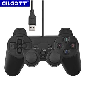 Joysticks 1pcs двойной вибрации джойстик USB PC Wired Gamepad Controller для Windows XP/Win7/Win8/Win10 Desktop Computer Naptop