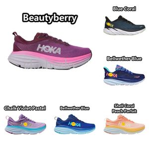 2024 Novos sapatos Hokah Clifton 9 Bondi 8 tênis de corrida para homens mulheres kawana mafate elevão tênis tênis triplo preto preto rosa feminino esportes ao ar livre 319