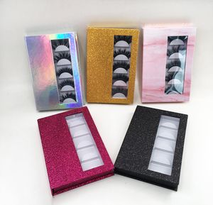 FDshine 3pirs 5pairs Eyelash Book Empty Magnetic Soft Paper Lashes Box with Lash Tray6699055