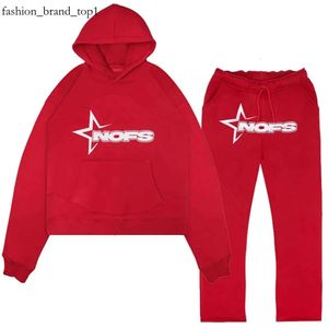 NOFS HOODIE HARAJUKU LETTER GRAFIC LOOK Sweatshirts Punk Rock Gothic Clothes Tops Pants Streetwear Nofs Tracksuit 6807