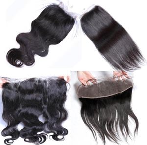 Diferente tamanho de renda dentro de toda a textura do cabelo humano 4by4 13by4 fechamento suíço pode tingir toda a cor pequena knot6189170