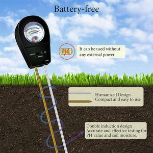 Medidor de umidade do solo de grande negócio para plantas, medidor de pH do solo de 3 em 1 medidor de água da planta, testador de solo para cuidados de plantas, kit de teste de solo