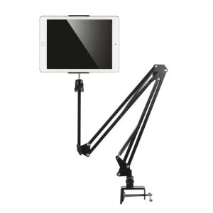 Lazy mobile phone bracket metal cantilever folding telescopic live broadcast equipment bedside desktop flat panel Bracket