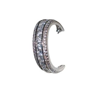 Vecalon set Fashion Women Jewelry Full Round Simulated diamond Cz Wedding Band Ring White Gold Filled Female Finger ring519856945