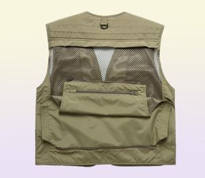 Hunting Jackets MultiUse Fishing Vest Quick Dry MultiPocket Jacket Outdoor Sport Survival Utility Safety Waistcoat5685127