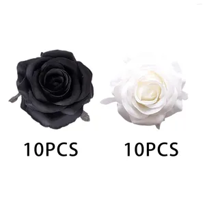 Flores decorativas 10x Arranjos florais de flores de seda artificial para decoração de Halloween de casamento