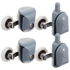 4 PCs Schiebetür Glasschwung Stopper Zubehör für Duschteile Plastikrollenläufer