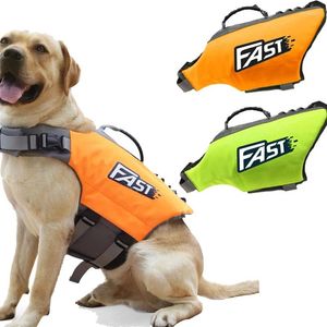 Dog Apparel Summer Pet Life Preserver Jacket Lifejacket Adjustable Buckle Puppy Clothes Dogs Safety Coat For Swimming Boating Surfing
