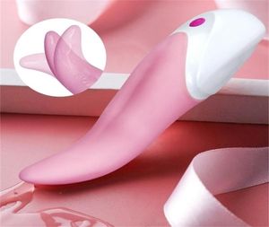22SS Sex Toy Massager Feminino Vibrador Tongue vibratando mamilos Clitóris Estimulador Estimulador de vagina oral lamber vibradores para mulheres2526698