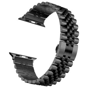 Pulseira de metal tira de aço inoxidável para a série de relógios Apple 7 6 5 4 bandas SE com pulseira de substituição do conector adaptador iwatch 45mm 41mm 38 42 40 44mm WatchBand jt